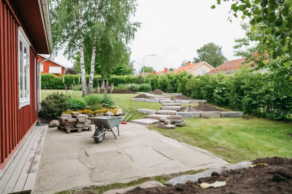 juni p tomten smart markplanering f r uteplats g ngar och niv er inf r sommarens projekt