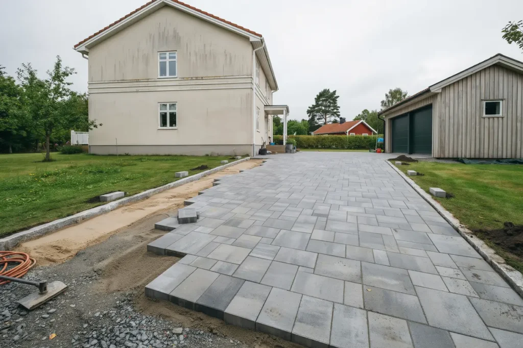 planera en h llbar uppfart i marksten val av underarbete lutning och sk tsel