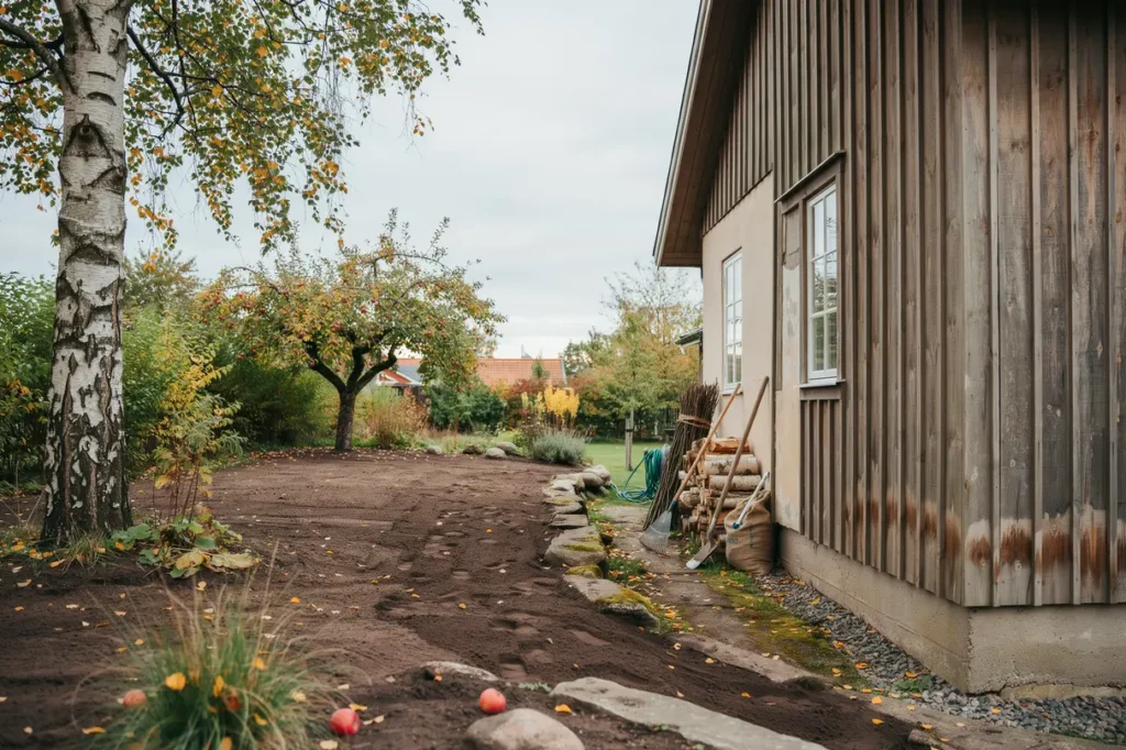 september i tr dg rden r tt markarbete f r ny gr smatta plantering och h llbara niv er
