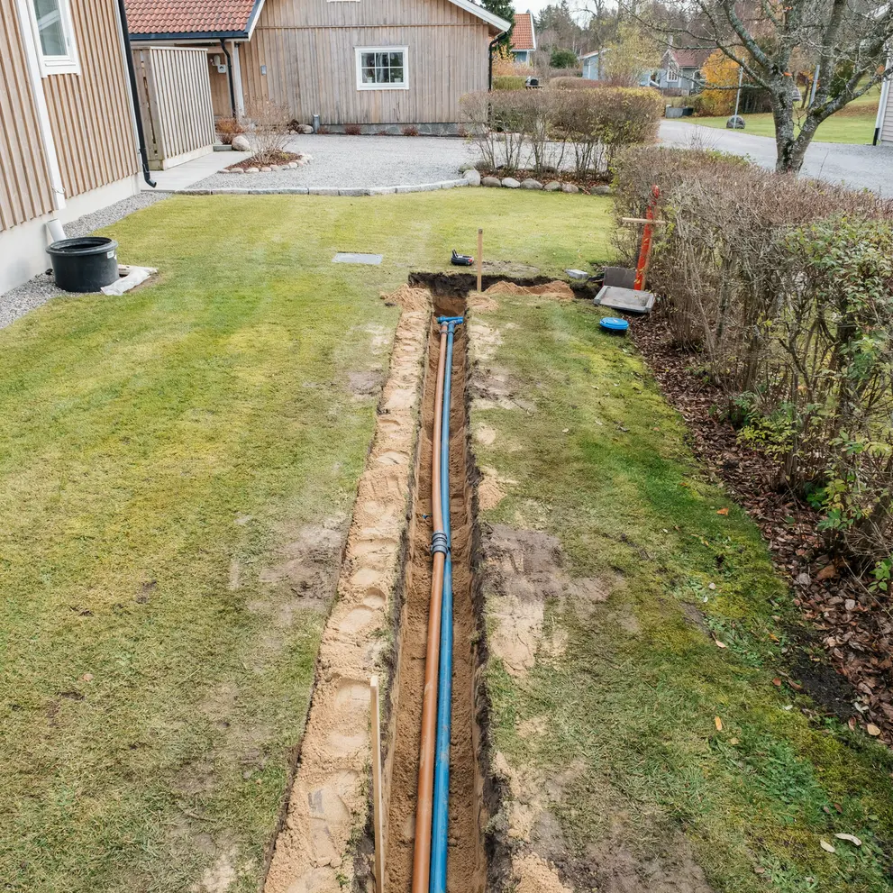 koppla kommunalt vatten avlopp lund skane